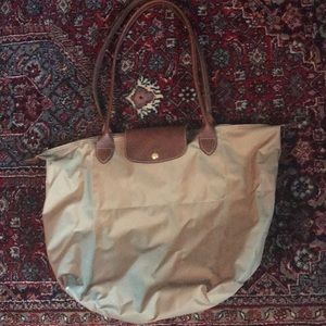 Longchamp Large Le Pliage Tote, Beige